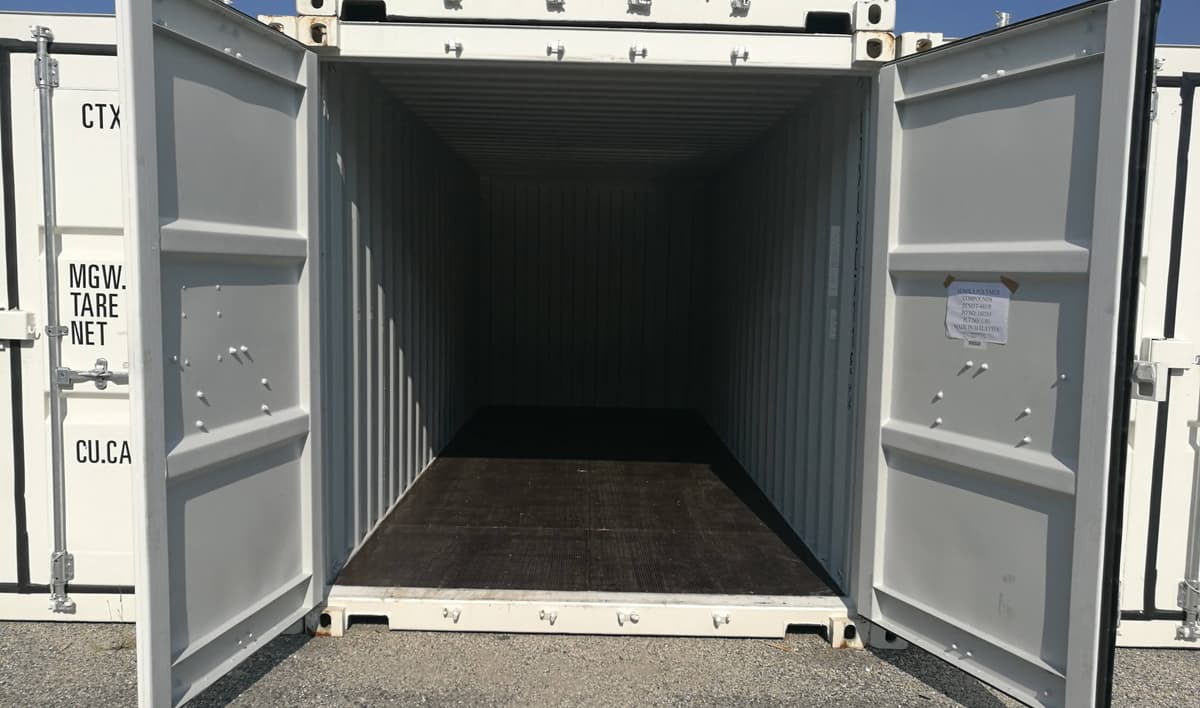 Interior of a 20-foot storage container — LADREYT Valence, Drôme Ardèche